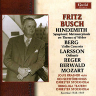 BUSCH HINDEMITH BERG LARSSON KRASNER - FRITZ BUSCH IN STOCKHOLM CD