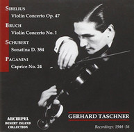 SIBELIUS BRUCH SCHUBERT TASCHNER - VIOLIN CONCERTO CD