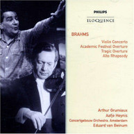 ARTHUR GRUMIAUX, AAFJE HEYNIS - BRAHMS: VIOLIN CONCERTO; OVERTURES CD