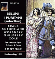 BELLINI KRAUS SAN FRANCISCO OPERA ORCHESTRA - I PURITANI SELECTION CD