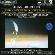 SIBELIUS KAVAKOS LAHTI SYMPHONY ORCHESTRA - VIOLIN CONCERTO CD