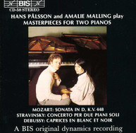 HANS PALSSON AMALIE MALLING - MASTERPIECES FOR TWO PIANOS CD