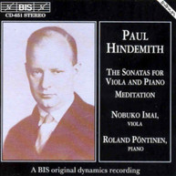 HINDEMITH IMAI PONTINEN - SONATAS FOR VIOLA & PIANO CD