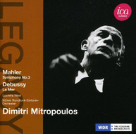 MAHLER DEBUSSY MITROPOULOS KRSO WEST - SYMPHONY 3 LA MER CD