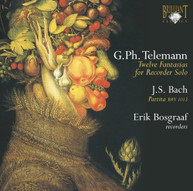 TELEMANN BOSGRAAF - TWELVE FANTASIAS FOR RECORDER SOLO CD