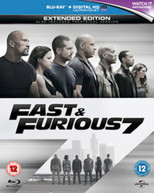 FAST AND FURIOUS 7 (UK) BLU-RAY