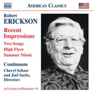 ERICKSON CONTINUUM SELTZER SACHS - ORCHESTRAL CHAMBER & VOCAL CD