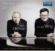 KODALY YANG OETIKER - RECITAL FOR CELLO & PIANO CD