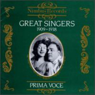 GREAT SINGERS 1909 -1938 VARIOUS CD