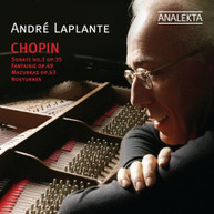 CHOPIN LAPLANTE - SONATA FANTAISIE MAZURKAS NOCTURNES CD
