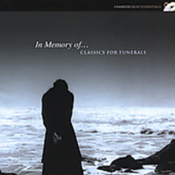 IN MEMORY OF CLASSICS FOR FUNERALS VARIOUS CD