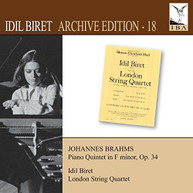 BRAHMS BIRET LONDON STRING QUARTET - QUINTET FOR PIANO & STRINGS CD