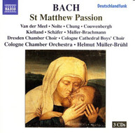 BACH /  DRESDEN CHAMBER / RADEMANN / COLOGNE CHOIR - ST MATTHEW PASSION CD