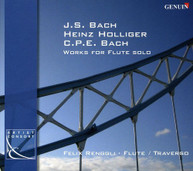 J.S. BACH C.P.E. RENGGLI HOLLIGER BACH - WORKS FOR FLUTE SOLO CD