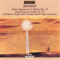 BRAHMS SERKING BUSCH GOTTESMANN - PIANO QUARTET G MINOR VIOLIN CD