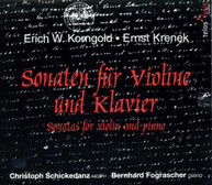 KORNGOLD SCHICKEDANZ FOGRASCHER - SONATAS FOR VIOLIN & PIANO CD