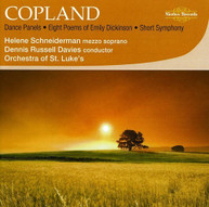 COPLAND SCHNEIDERMAN ORCH ST LUKE'S DAVIES - DANCE PANELS CD
