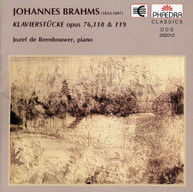 BRAHMS JOZEF DE BEENHOUWER - WORKS FOR PIANO CD