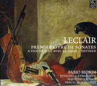 LECLAIR ALESSANDRINI BIONDI - FIRST BOOK OF SONATAS FOR SOLO VIOLIN CD