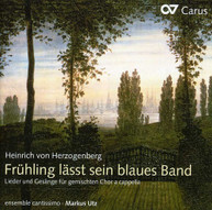 HERZOGENBERG ENSEMBLE CANTISSIMO UTZ - FRUEHLING LAESST SEIN BLAUES CD