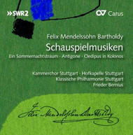 MENDELLSOHN BERNIUS KAMMERCHOR STUTTGART - SCHAUSPIELMUSIKEN CD