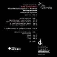 ANA SOKOLOVIC - JEU DES PORTRAITS CD