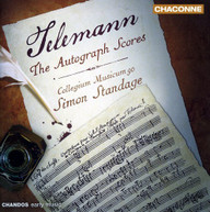 TELEMANN COLLEGIUM MUSICUM 90 STANDAGE - AUTOGRAPH SCORES CD