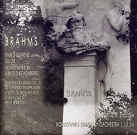 BRAHMS ORCH SCHOENBERG NORRKOPIN SYM ORCH - PIANO QUARTET CD