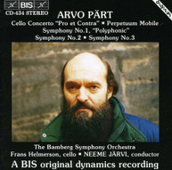 PART JARVI - 3 SYMPHONIES CELLO CONCERTOS CD