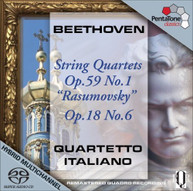 BEETHOVEN QUARTETTO ITALIANO - STRING QUARTETS OP. 59 NO. 1 & OP. 18 SACD