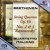 BEETHOVEN QUARTETTO ITALIANO - STRING QUARTETS OP 59 2 & 3 (HYBRID) SACD