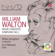 WALTON NIKKANEN NEW HAVEN SO BOUGHTON - VIOLIN CONCERTO & SYMPHONY CD