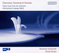 NICOLAI DEUTER HARMONIE UNIVERSELLE - CIACCONAS & CANZONAS & SONATAS CD