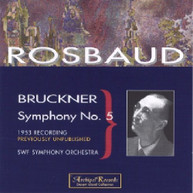 BRUCKNER ROSBAUD SINFONIE ORCH SUDWESTFUNK - SYMPHONY 5 IN B FLAT CD