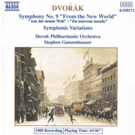 DVORAK /  GUNZENHAUSER - SYMPHONY 9 " NEW WORLD " CD