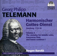 TELEMANN BAROKK - HARMONISCHER GOTTES - HARMONISCHER GOTTES-DIENST 4 CD