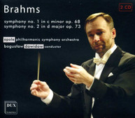 BRAHMS OPOLE PHILHARMONIC SYM ORCH DAWIDOW - SYMPHONIES NOS 1 & 2 CD