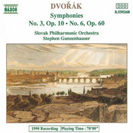 DVORAK /  GUNZENHAUSER / SLOVAK PHILHARMONIC - SYMPHONIES 3 & 6 CD
