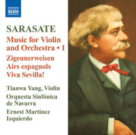 SARASATE YANG ORQ SINFONIA DE NAVARRA - MUSIC FOR VIOLIN & ORCHESTRA CD
