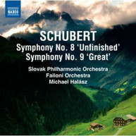 SCHUBERT /  SLOVAK PHILHARMONIC ORCH / HALASZ - SYMPHONIES NOS 8 & 9 CD