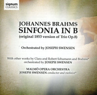 BRAHMS MALMO OPERA ORCH SWENSEN - SINFONIA IN B CD