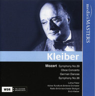 MOZART FABER SGRO KLEIBER - SYMPHONIES 36 & 39 OBOE CONCERTO I C CD