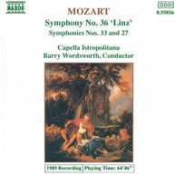 MOZART /  WORDSWORTH - SYMPHONIES 27, 33 & 36 CD
