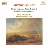 MENDELSSOHN /  KLIEGEL / MERSCHER - CELLO SONATAS 1 & 2 CD