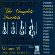 BEETHOVEN ORFORD STRING QUARTET - COMPLETE QUARTETS 6 CD