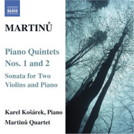 MARTINU KOSAREK MARTINU QUARTET - PIANO QUARTETS 1 & 2 CD