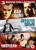 CRIME TRIPLE (BAD KARMA / THE ENTITLED / OFFICER DOWN) (UK) DVD