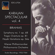 BRAHMS VIENNA PHILHARMONIC PHILHARMONIA ORCH - KARAJAN SPECTACULAR 4 CD