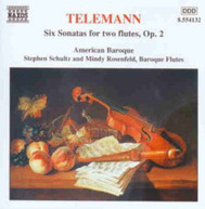 TELEMANN /  SCHULTZ / ROSENFELD - SIX SONATAS FOR TWO FLUTES OP 2 CD