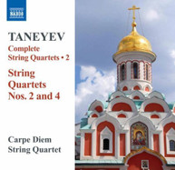 TANEYEV CARPE DIEM STRING QUARTET - STRING QUARTETS 2 & 4 CD